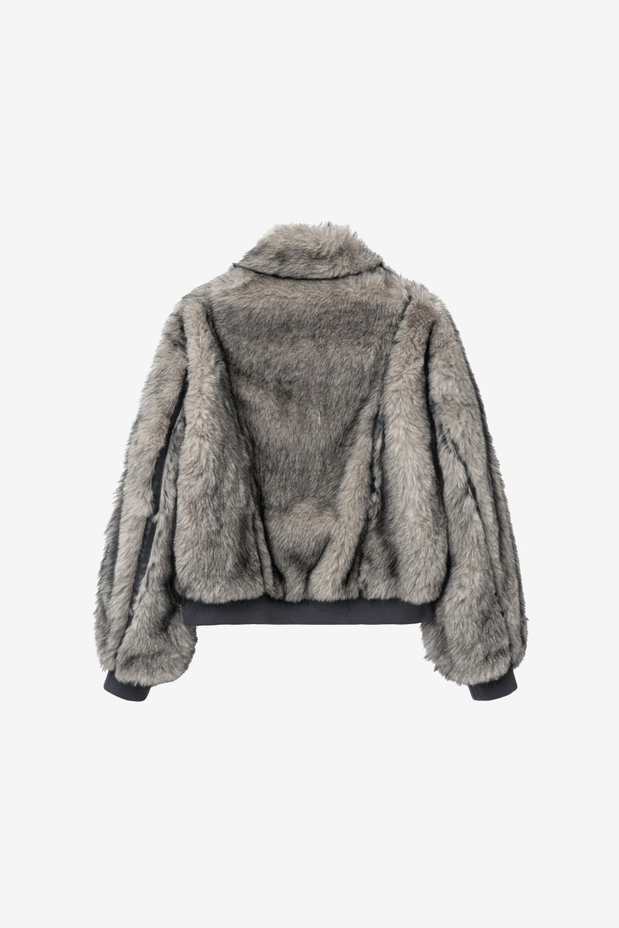 Insilence - Buckle Two-Tone Fur Jacket (Grey Brown) product image 8 | TRAB K-Fashion Australia