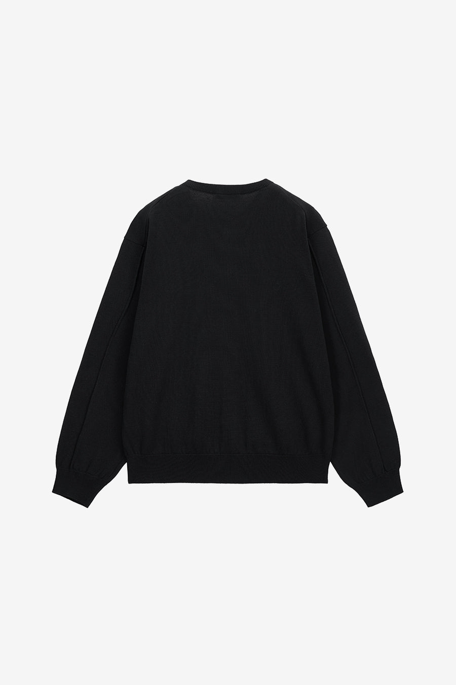 Insilence - Wool Blend Round Neck Cardigan (Black) product image 8 | TRAB K-Fashion Australia