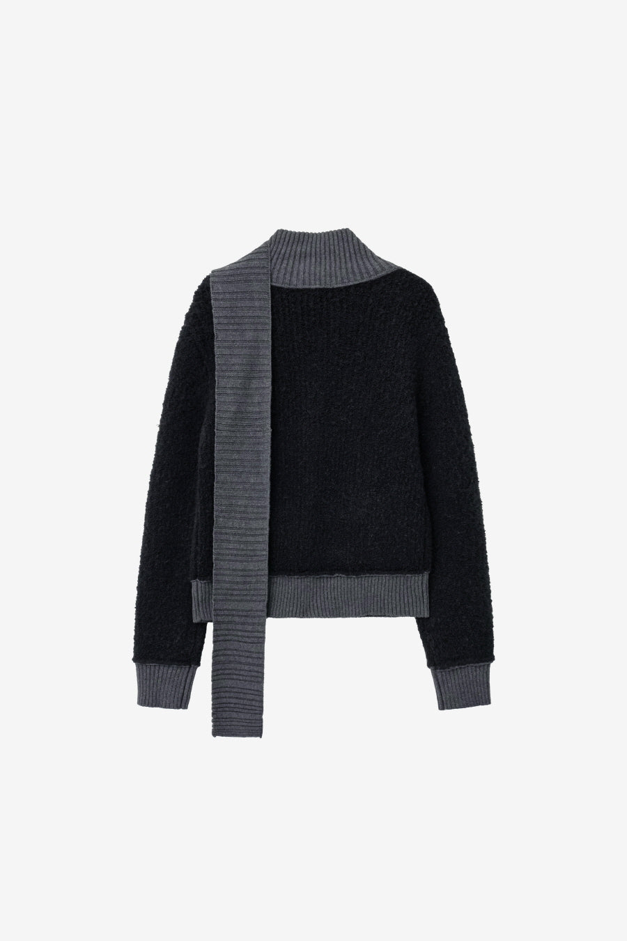 Insilence - Detachable Muffler Cardigan (Black) product image 8 | TRAB K-Fashion Australia
