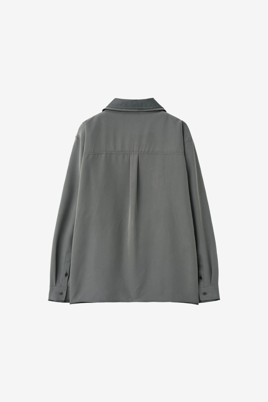 Insilence - Layered Overfit Shirt (Ash Khaki) product image 8 | TRAB K-Fashion Australia