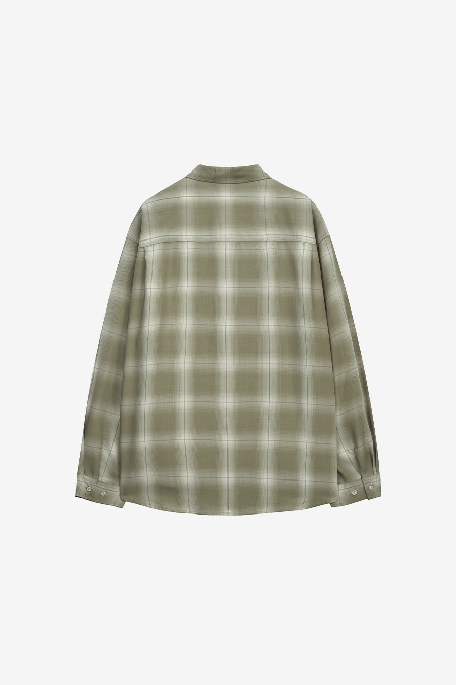 Insilence - Rayon Ombre Check shirts (Olive Beige) product image 10 | TRAB K-Fashion Australia