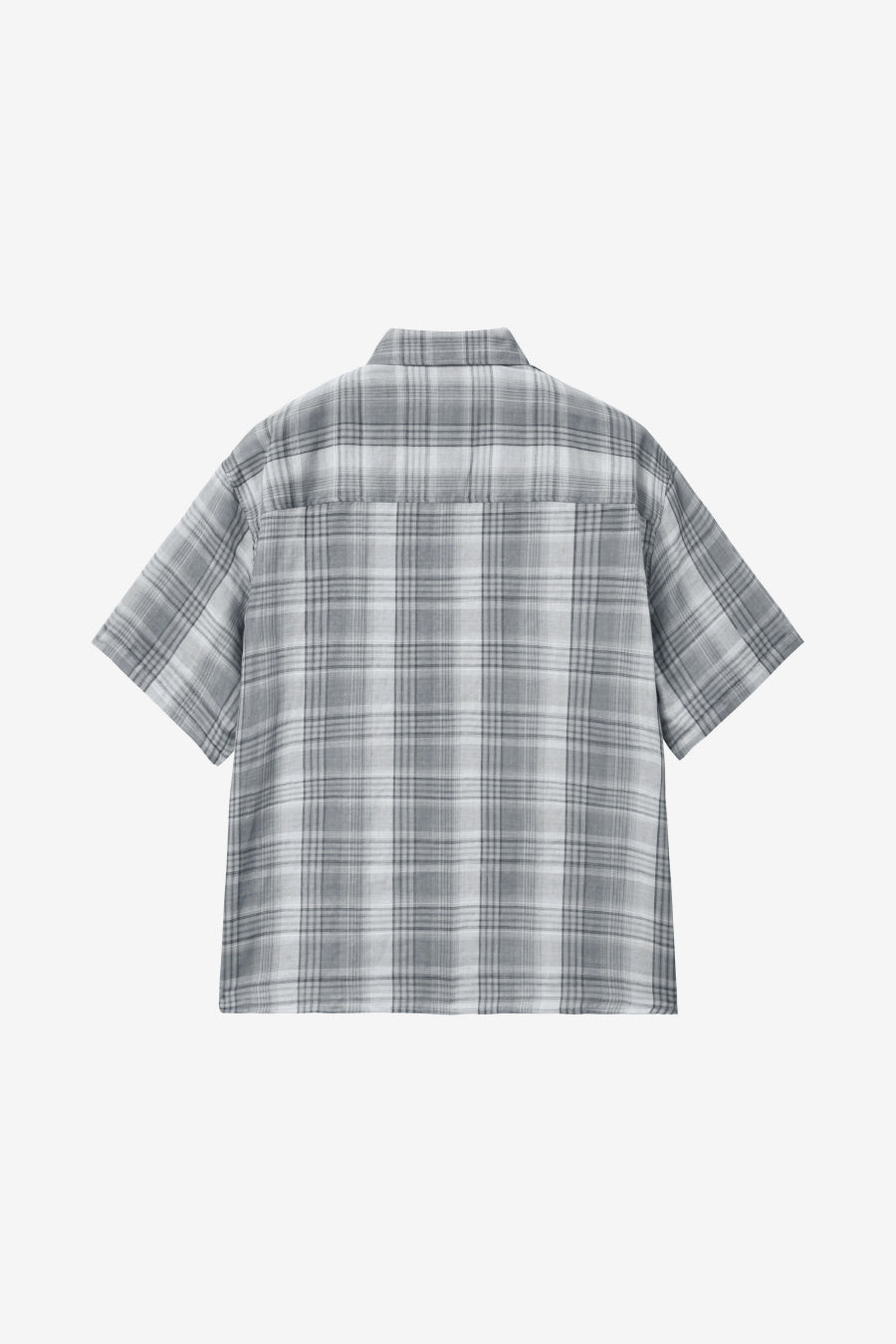 Insilence - Double Cloth Check Shirt (Grey) product image 8 | TRAB K-Fashion Australia