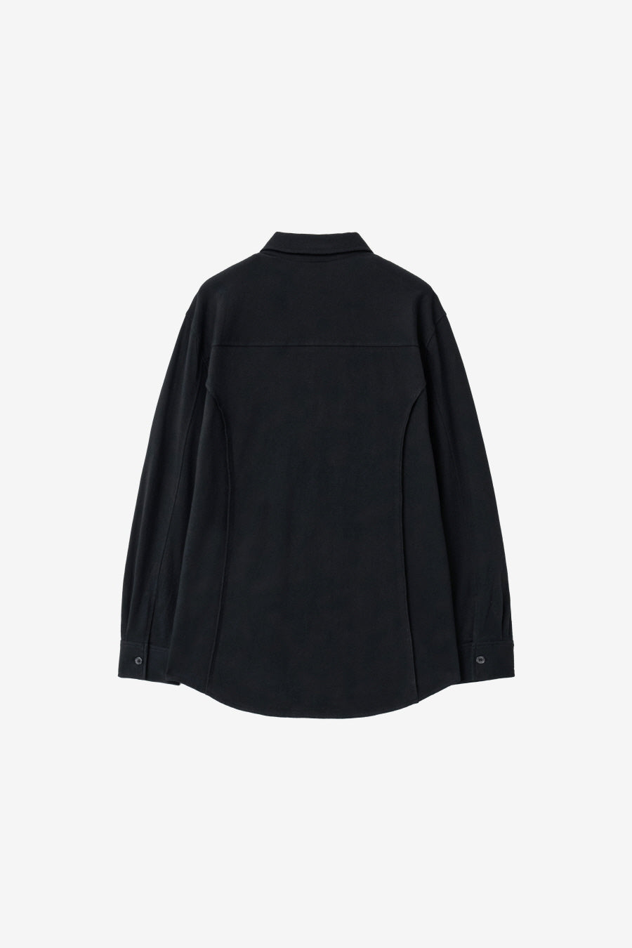 Insilence - Ruffle Jersey Shirt (Black) product image 8 | TRAB K-Fashion Australia
