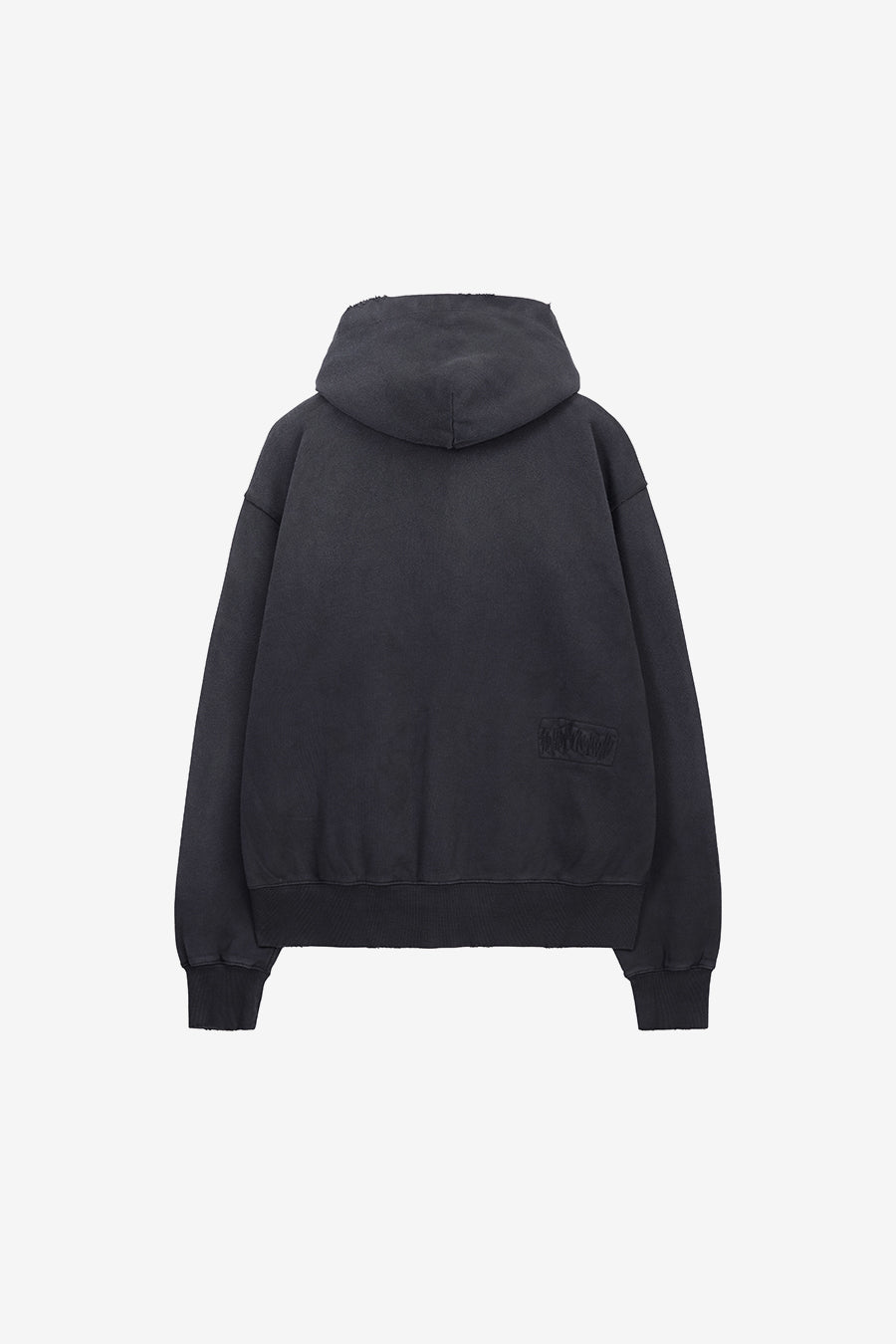 Insilence - Distressed Vintage Zip-Up Hoodie (Dark Grey) product image 8 | TRAB K-Fashion Australia