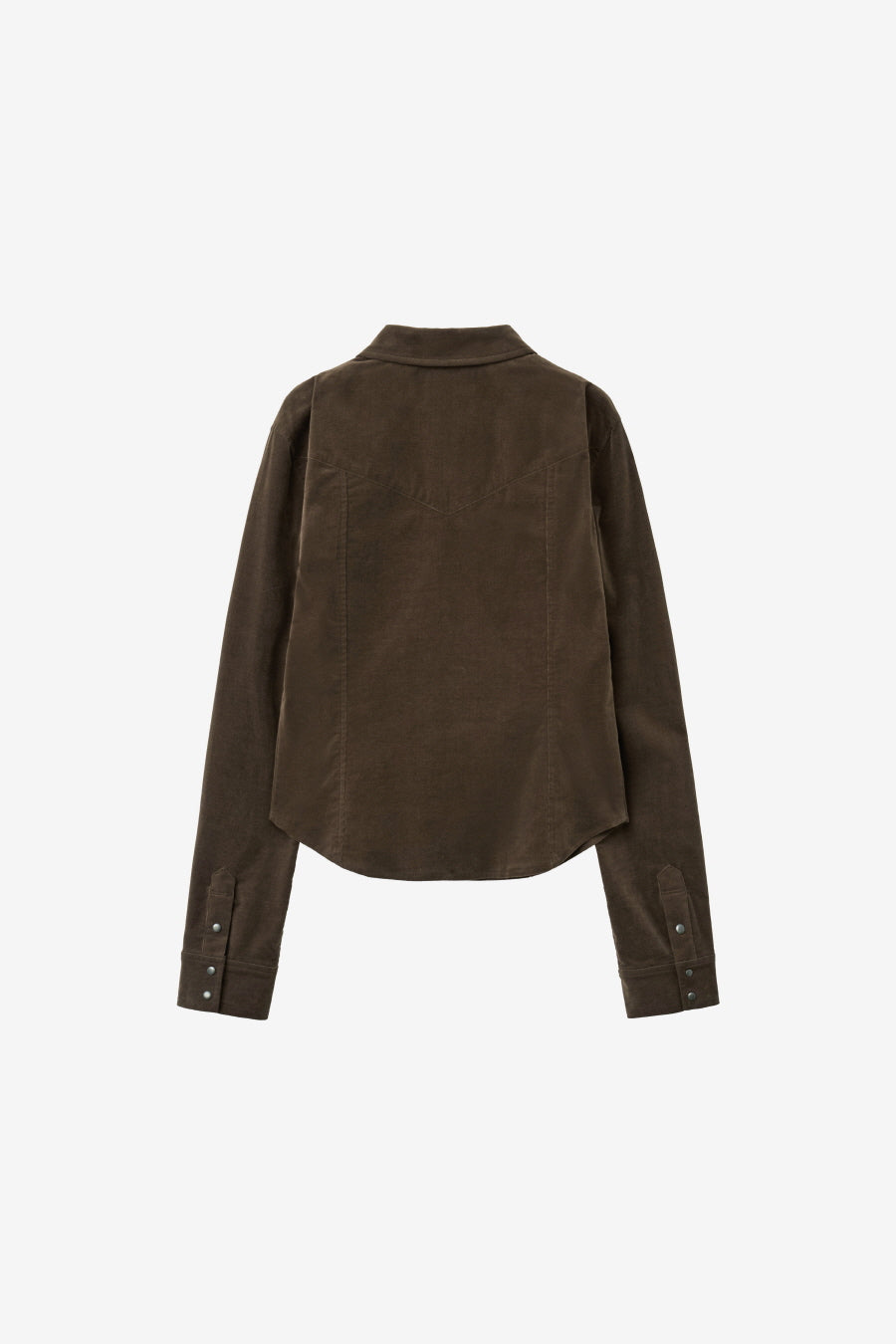 Insilence - Corduroy Snap Shirt (Brown) product image 8 | TRAB K-Fashion Australia