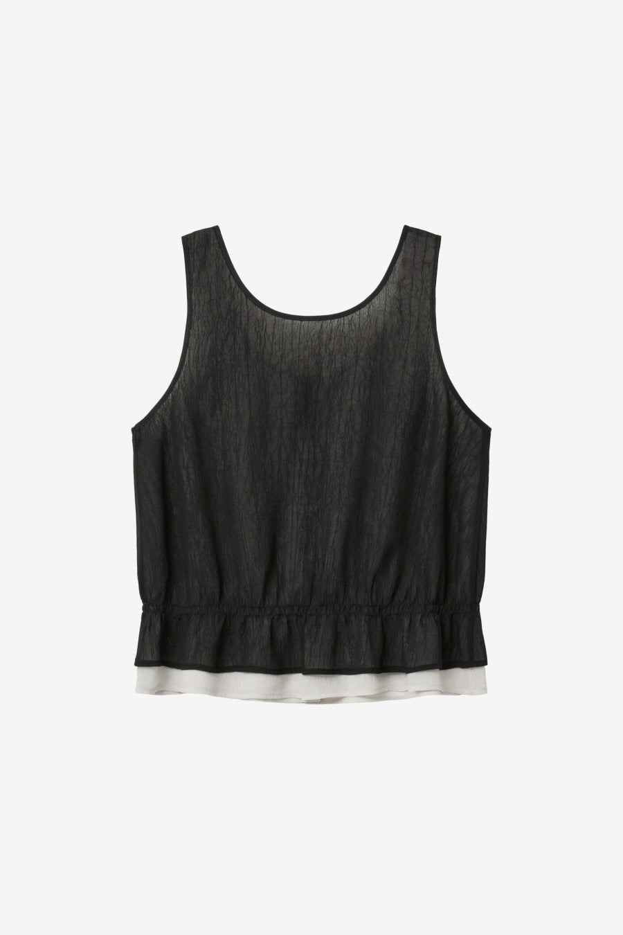 Insilence - Double Layer Sleeveless Top (Black) product image 8 | TRAB K-Fashion Australia