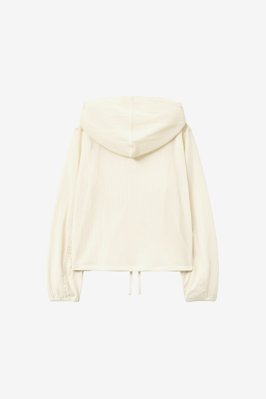Insilence - Textured Shirring Hooded Shacket (Light Beige) product image 10 | TRAB K-Fashion Australia