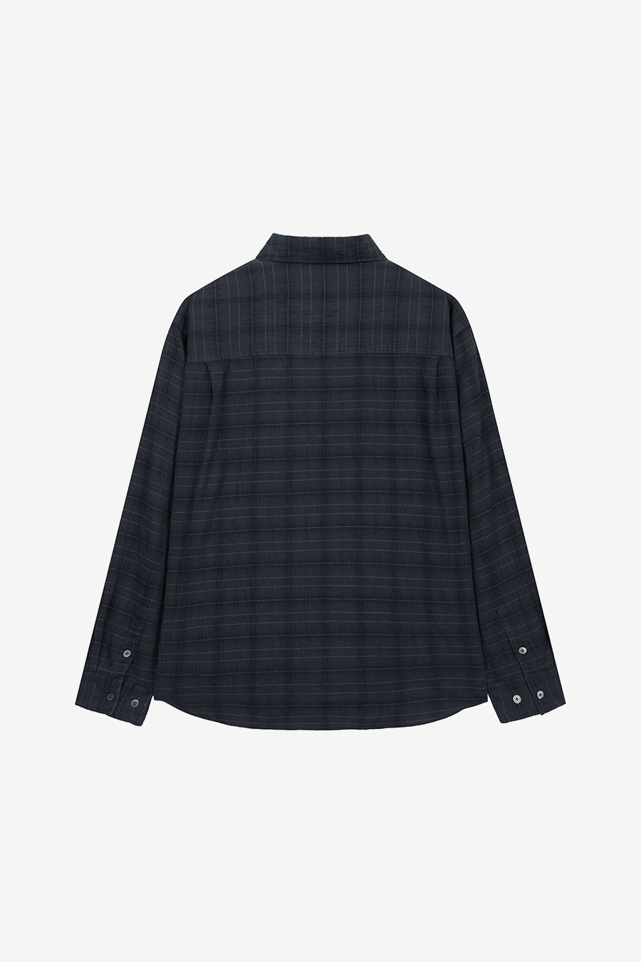 Insilence - Garment Dyed Check Shirt (Charcoal) product image 8 | TRAB K-Fashion Australia