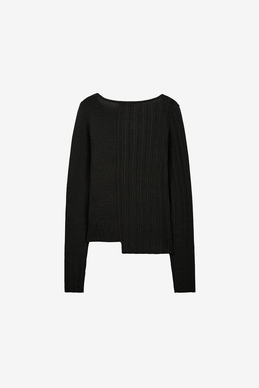 Insilence - Unbalance Mixed Knit (Black) product image 8 | TRAB K-Fashion Australia