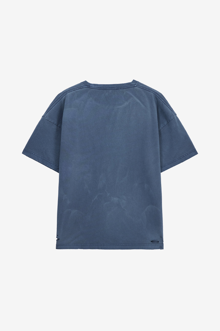 Insilence - Distressed Crop Box Fit T-Shirt (Light Navy) product image 8 | TRAB K-Fashion Australia