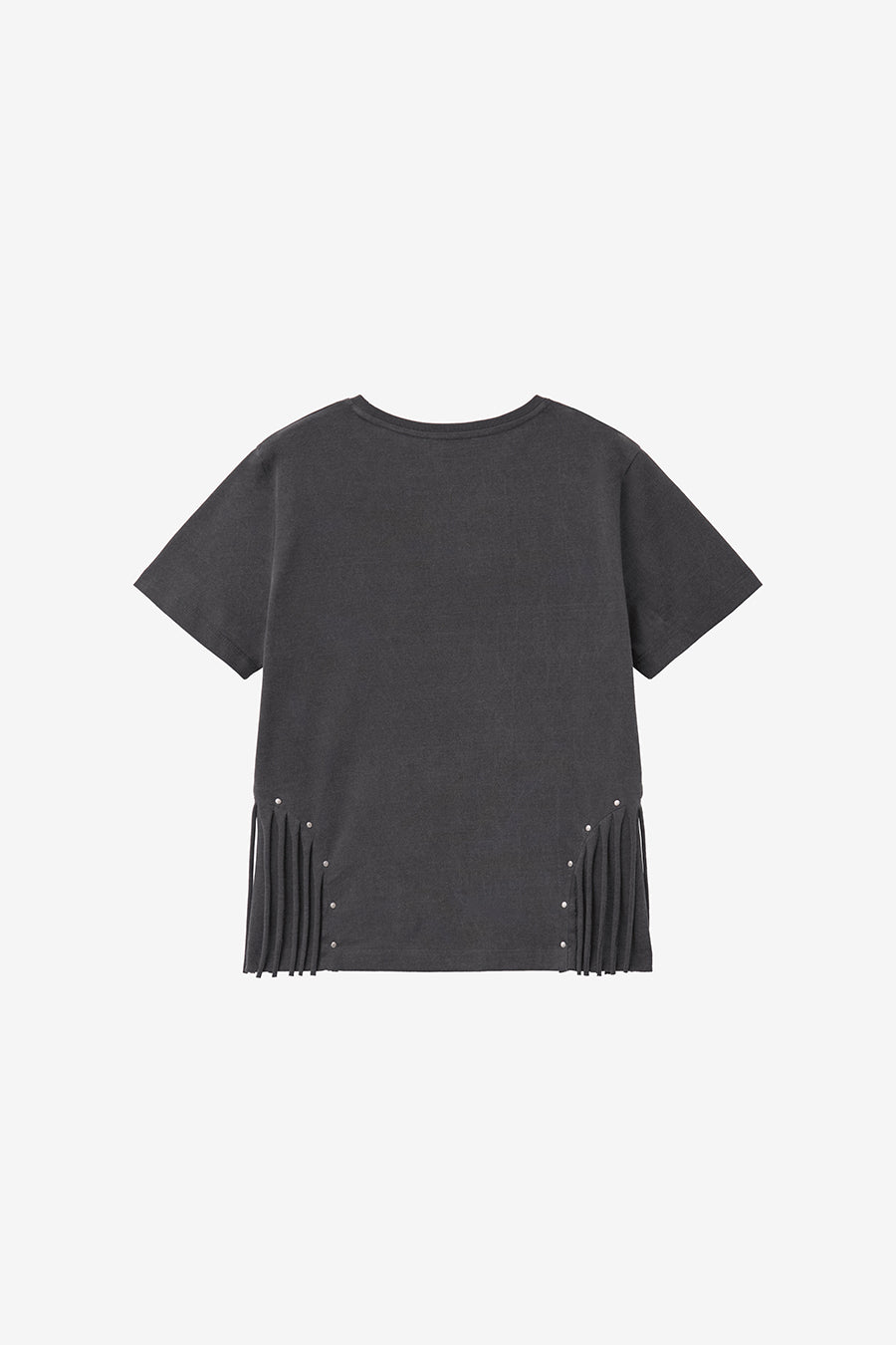 Insilence - Fringe Studded T-shirt (Charcoal) product image 8 | TRAB K-Fashion Australia