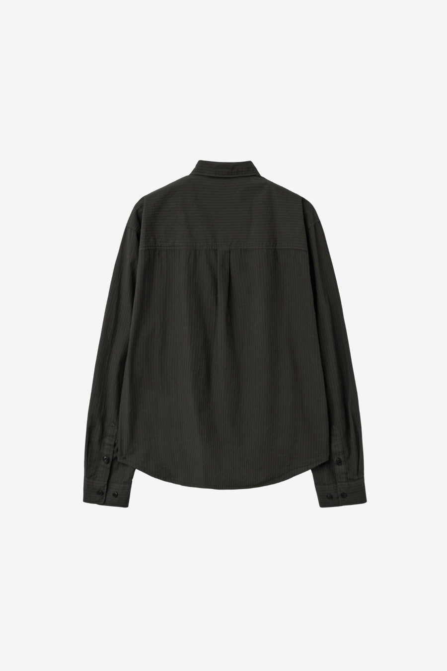 Insilence - Garment-dyed Striped Shirt (Brown) product image 8 | TRAB K-Fashion Australia