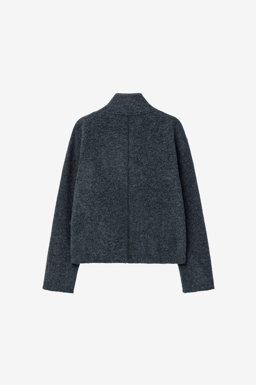 Insilence - Slanted Zipper Wool Jacket (Charcoal) product image 8 | TRAB K-Fashion Australia