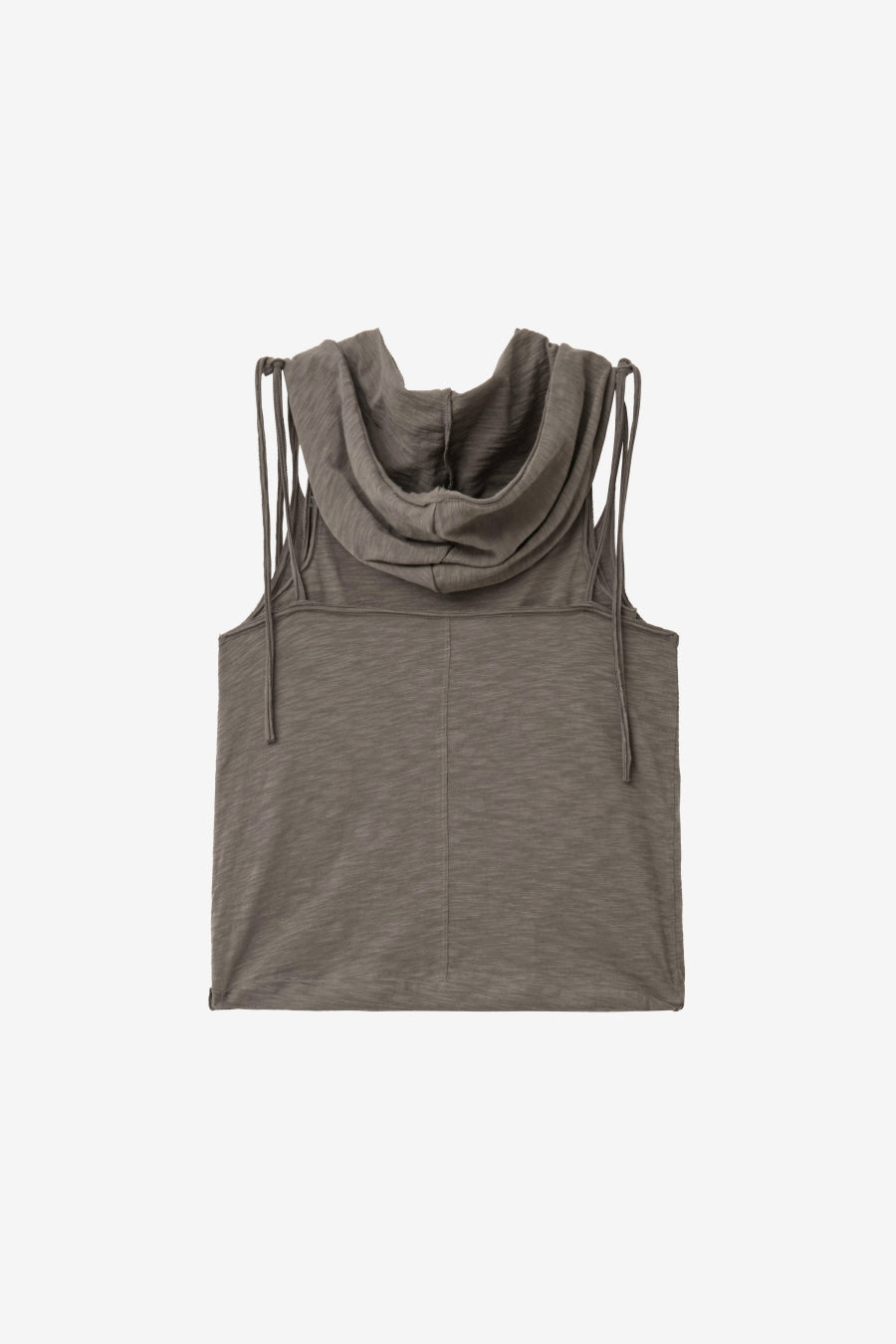 Insilence - Layered Hoodie Sleeveless (Khaki Brown) product image 8 | TRAB K-Fashion Australia