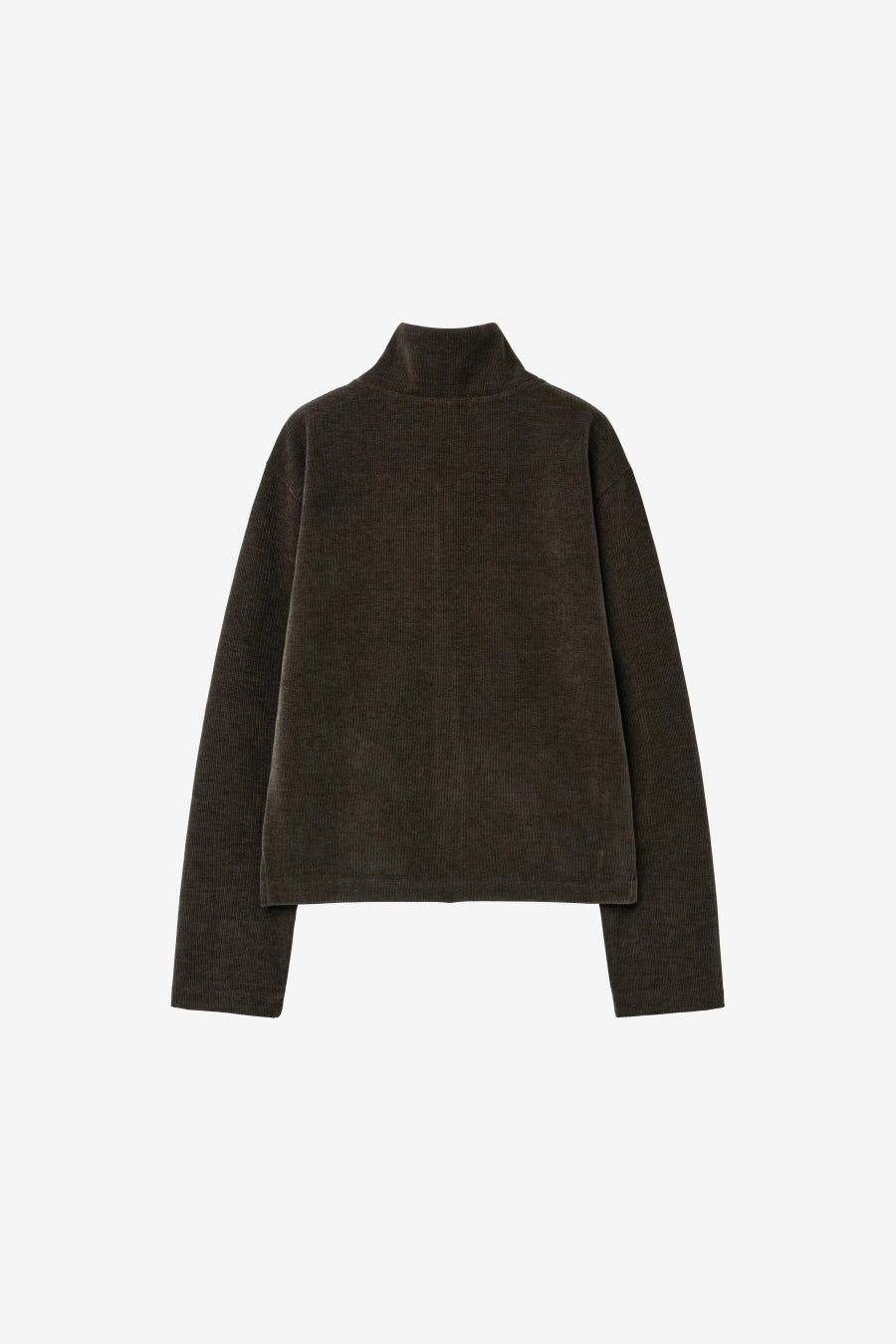 Insilence - Corduroy High-Neck Zip-Up (Brown) product image 8 | TRAB K-Fashion Australia