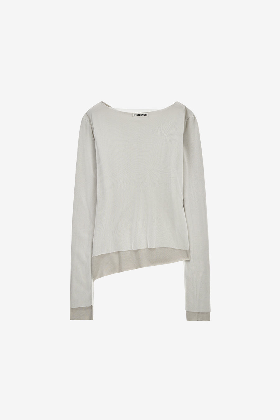 Insilence - Mesh Drape Long Sleeve (Ash Beige) product image 8 | TRAB K-Fashion Australia