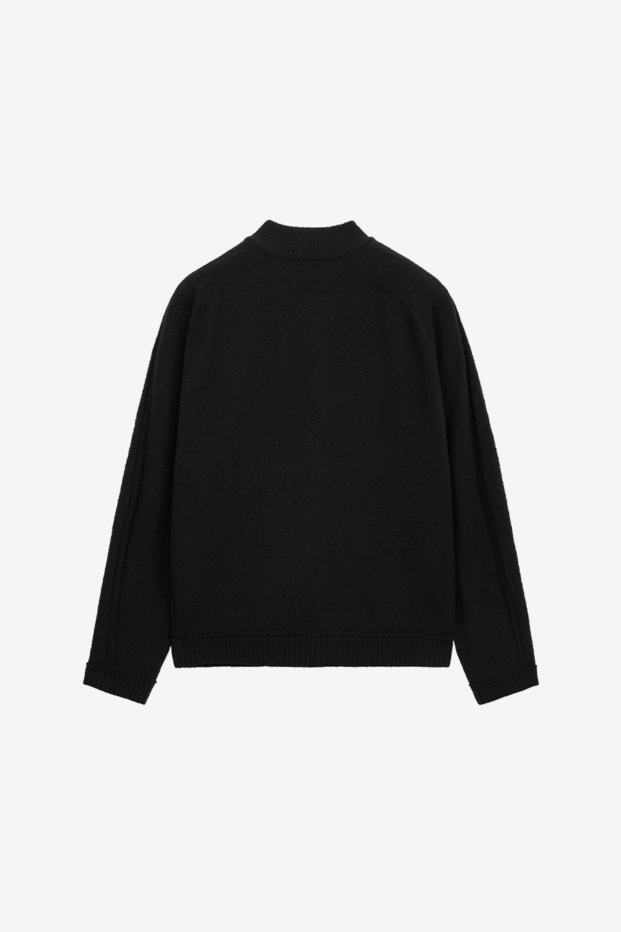 Insilence - Textured Knit Zip-Up (Black) product image 8 | TRAB K-Fashion Australia