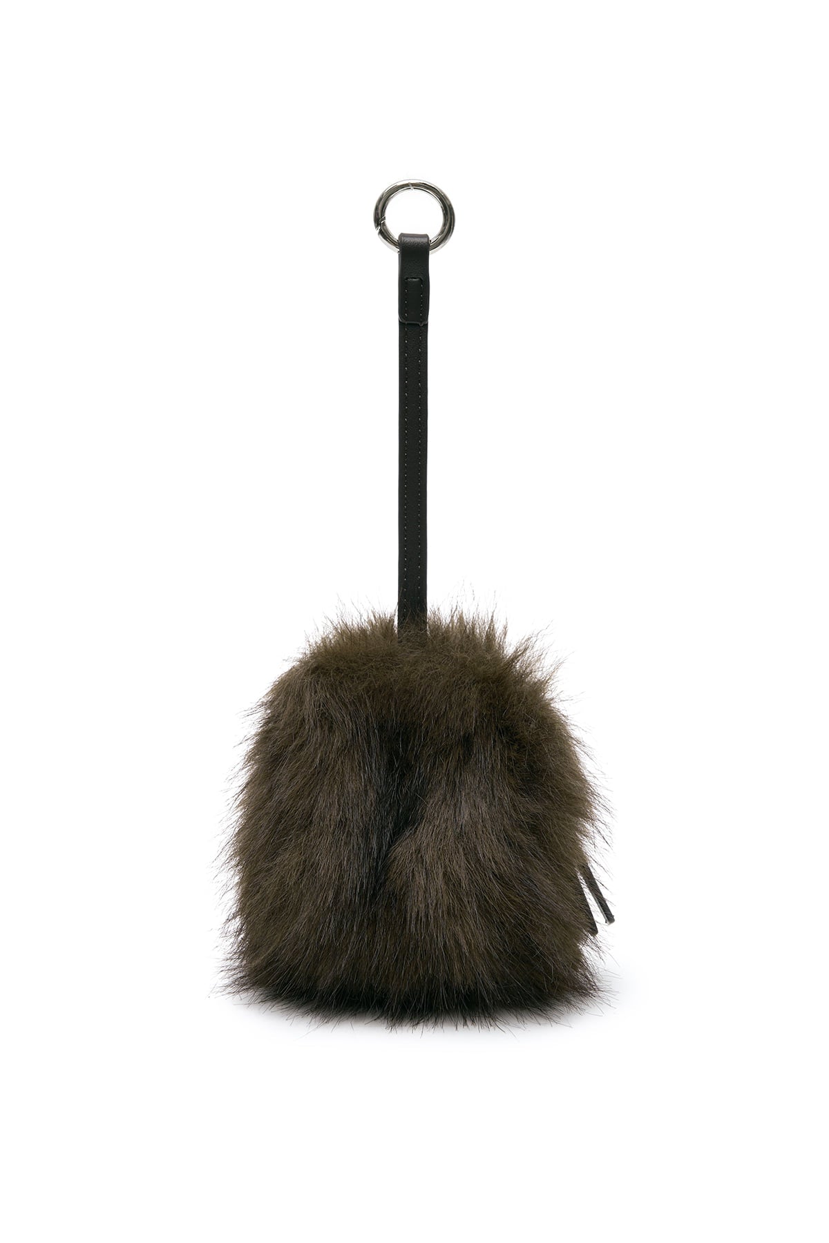 Matin Kim - Hairy Fur Mini Cube Pouch (Brown) product image 5 | TRAB K-Fashion Australia