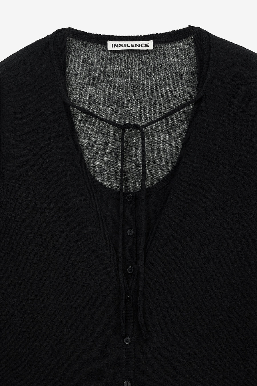 Insilence - 2-Layer Linen Cardigan (Black) product image 9 | TRAB K-Fashion Australia