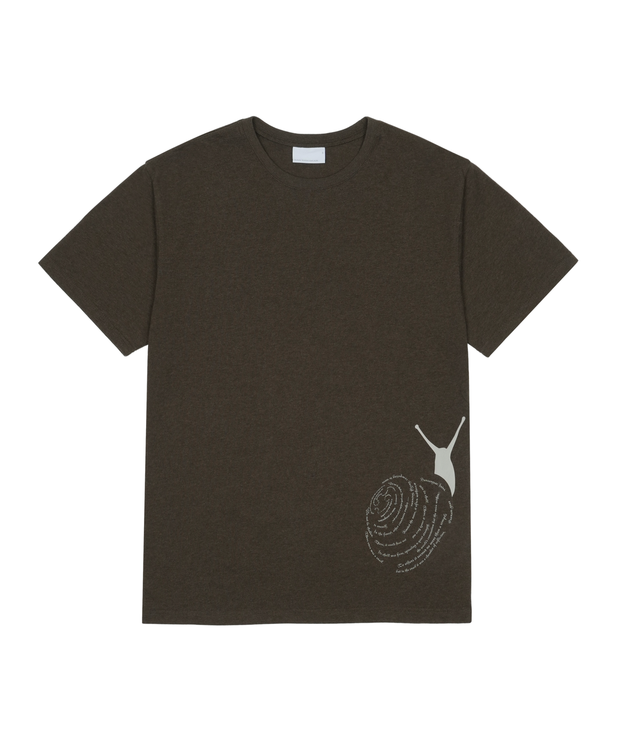 San San Gear - Snail T-Shirt (Melange Brown) product image 1 | TRAB K-Fashion Australia