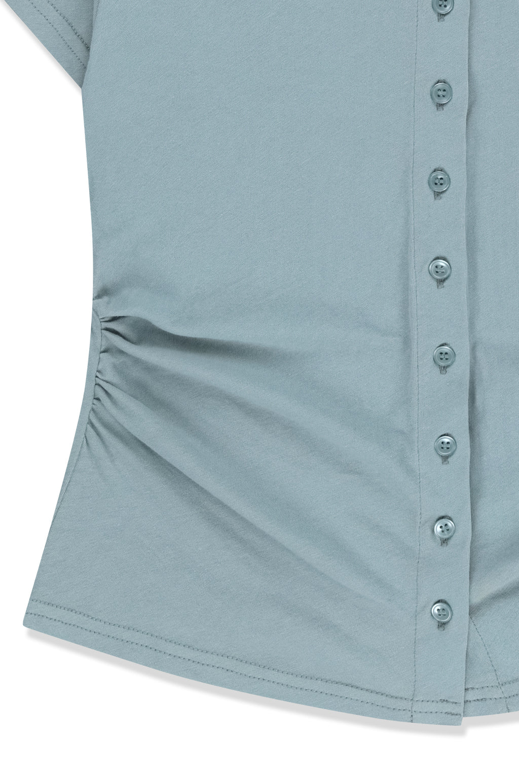 Matin Kim - Side Shirring Button Top (Light Blue) product image 5 | TRAB K-Fashion Australia