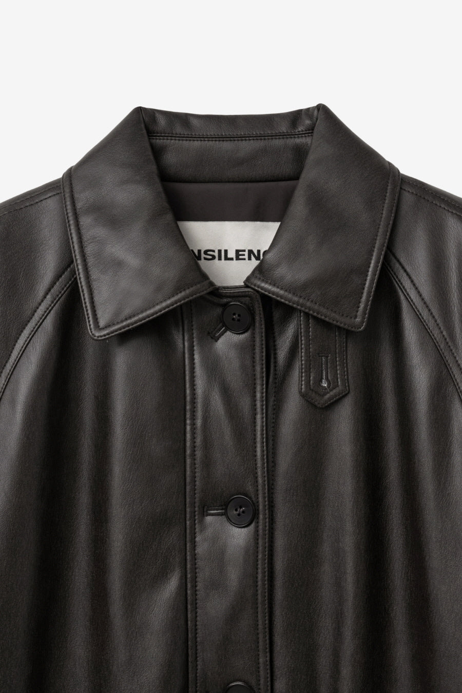 Insilence - Vintage Padded Faux Leather Coat (Washed Brown) product image 9 | TRAB K-Fashion Australia