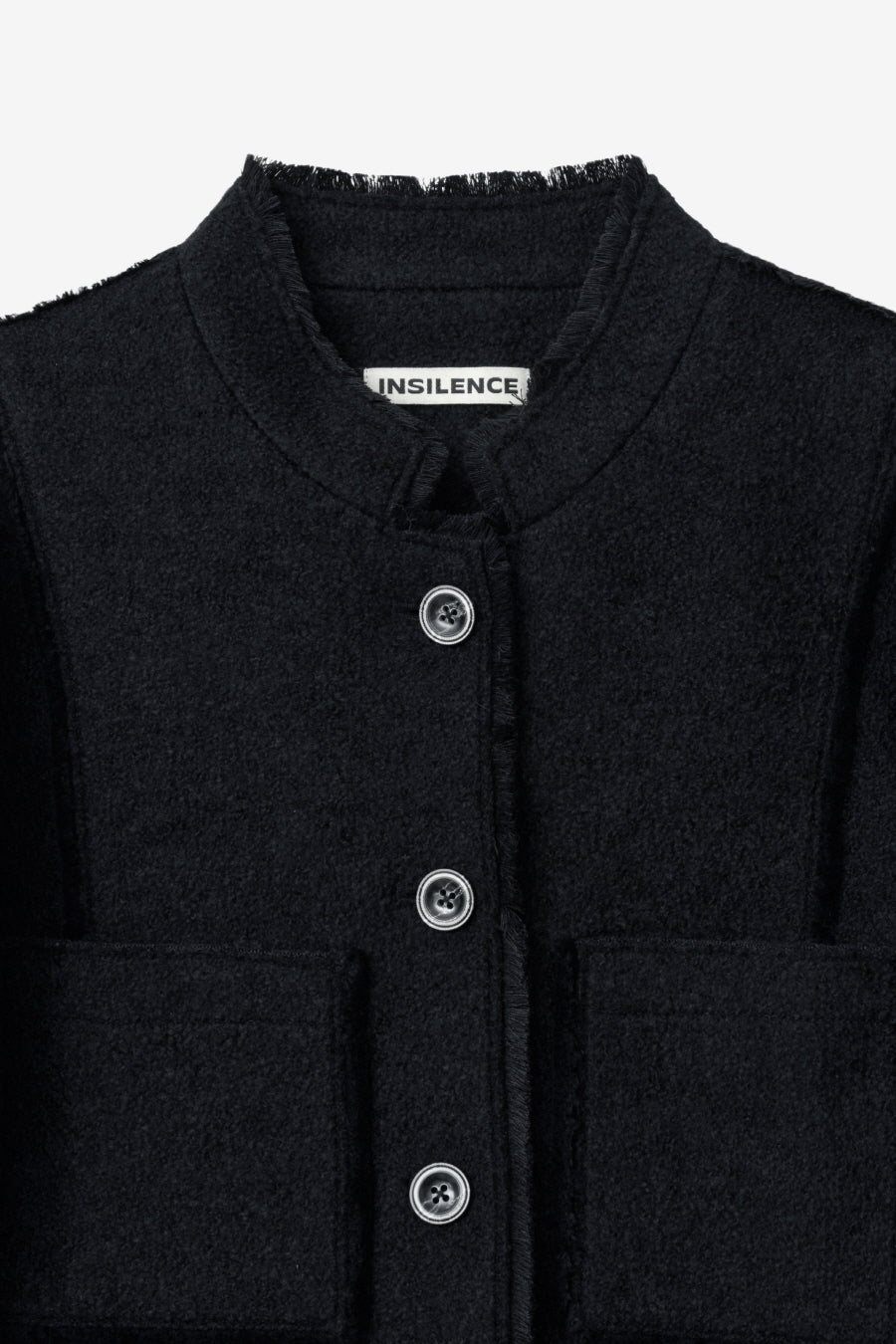 Insilence - Wool Jersey Tweed Jacket (Black) product image 9 | TRAB K-Fashion Australia