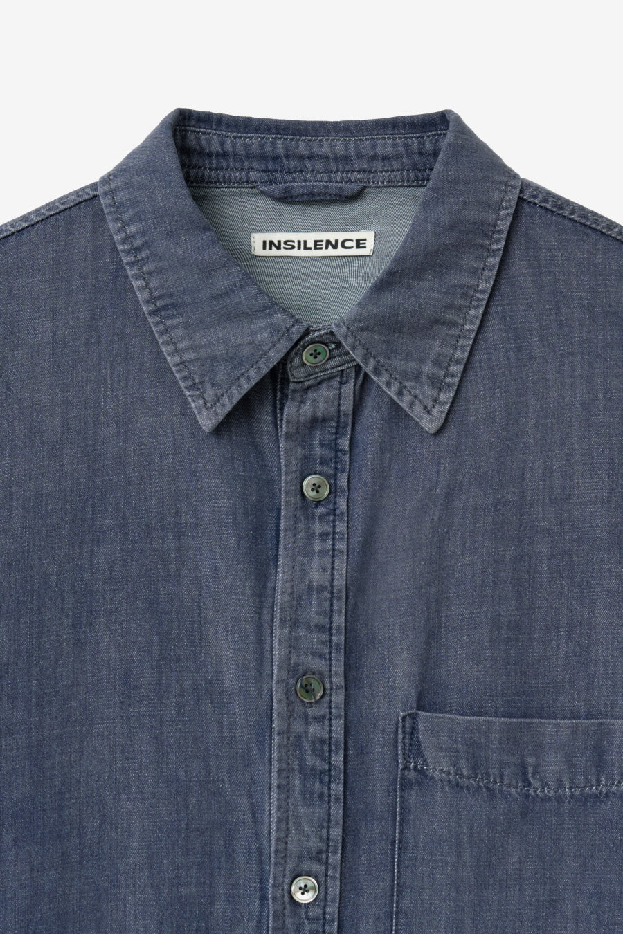 Insilence - Vintage Washed Denim Shirt (Vintage Indigo) product image 9 | TRAB K-Fashion Australia