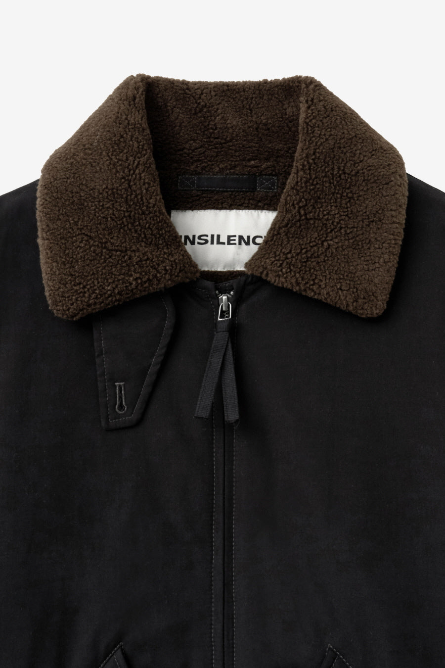 Insilence - W Washed Cotton Shearling Jacket (Black) product image 9 | TRAB K-Fashion Australia