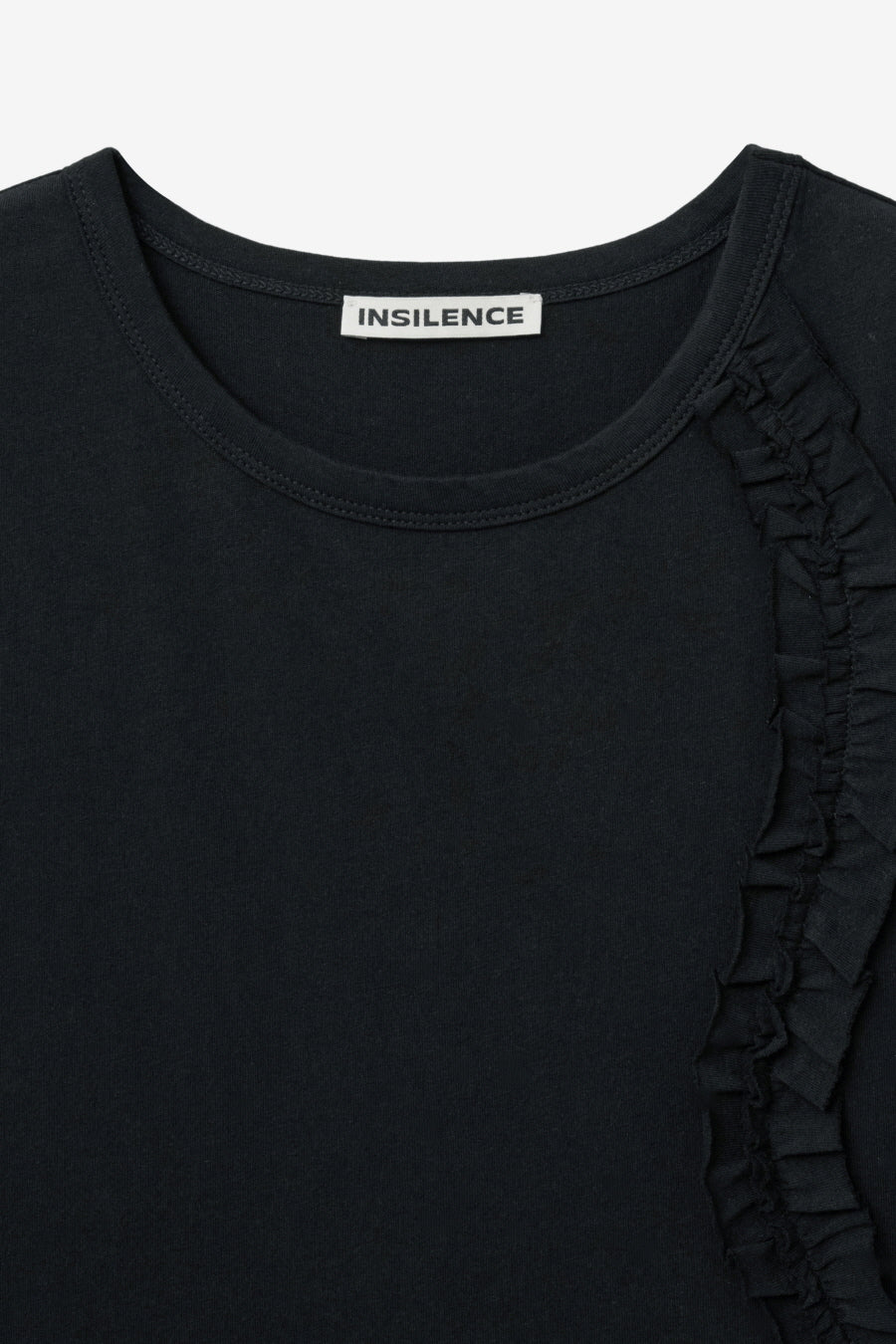 Insilence - Frill Strap Pigment Top (Black) product image 9 | TRAB K-Fashion Australia
