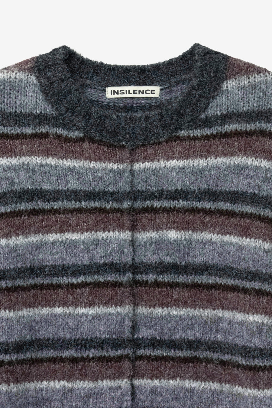 Insilence - Hairy Stripe Pullover (Grey Multi) product image 9 | TRAB K-Fashion Australia