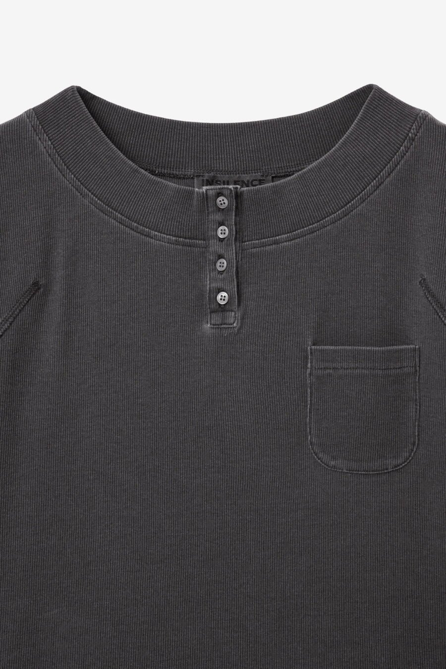 Insilence - Summer Henley Neck T-shirt (Charcoal) product image 9 | TRAB K-Fashion Australia