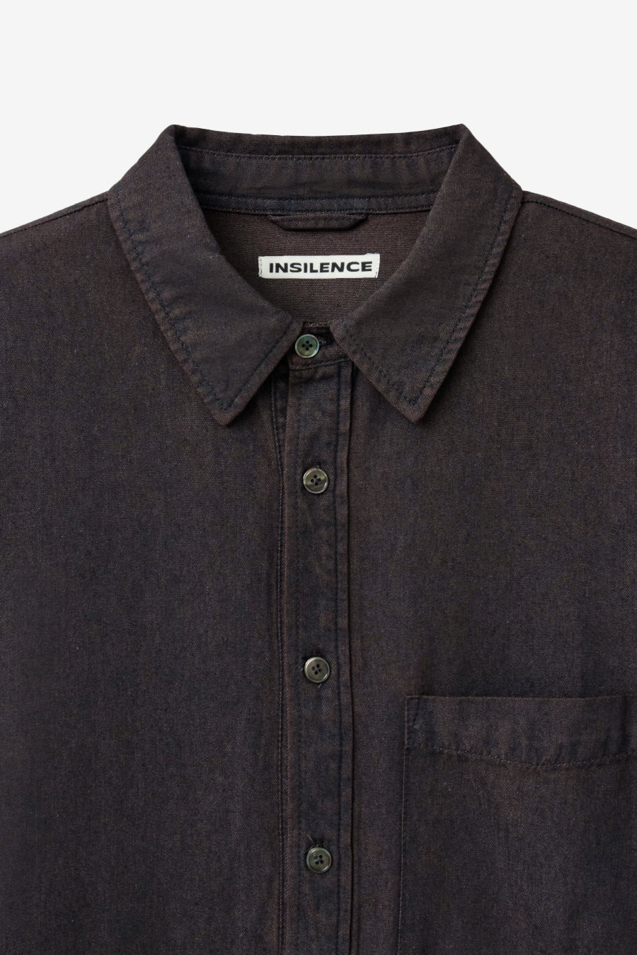 Insilence - Vintage Washed Denim Shirt (Rusty Brown) product image 9 | TRAB K-Fashion Australia