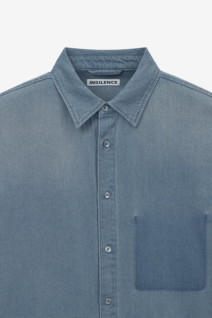 Insilence - Ghost Pocket Denim Shirt (Washed Blue) product image 9 | TRAB K-Fashion Australia