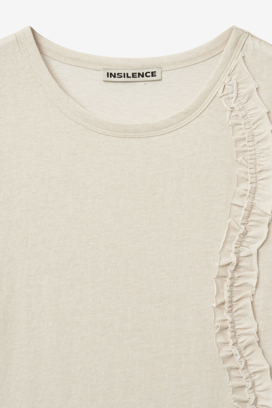 Insilence - Frill Strap Pigment Top (Natural Beige) product image 9 | TRAB K-Fashion Australia