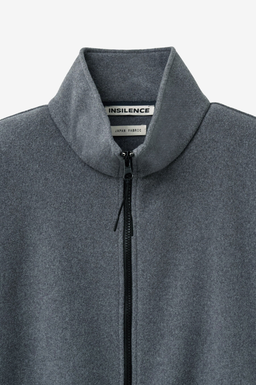 Insilence - Fleece Full Zip-Up Jumper (Melange Grey) product image 9 | TRAB K-Fashion Australia