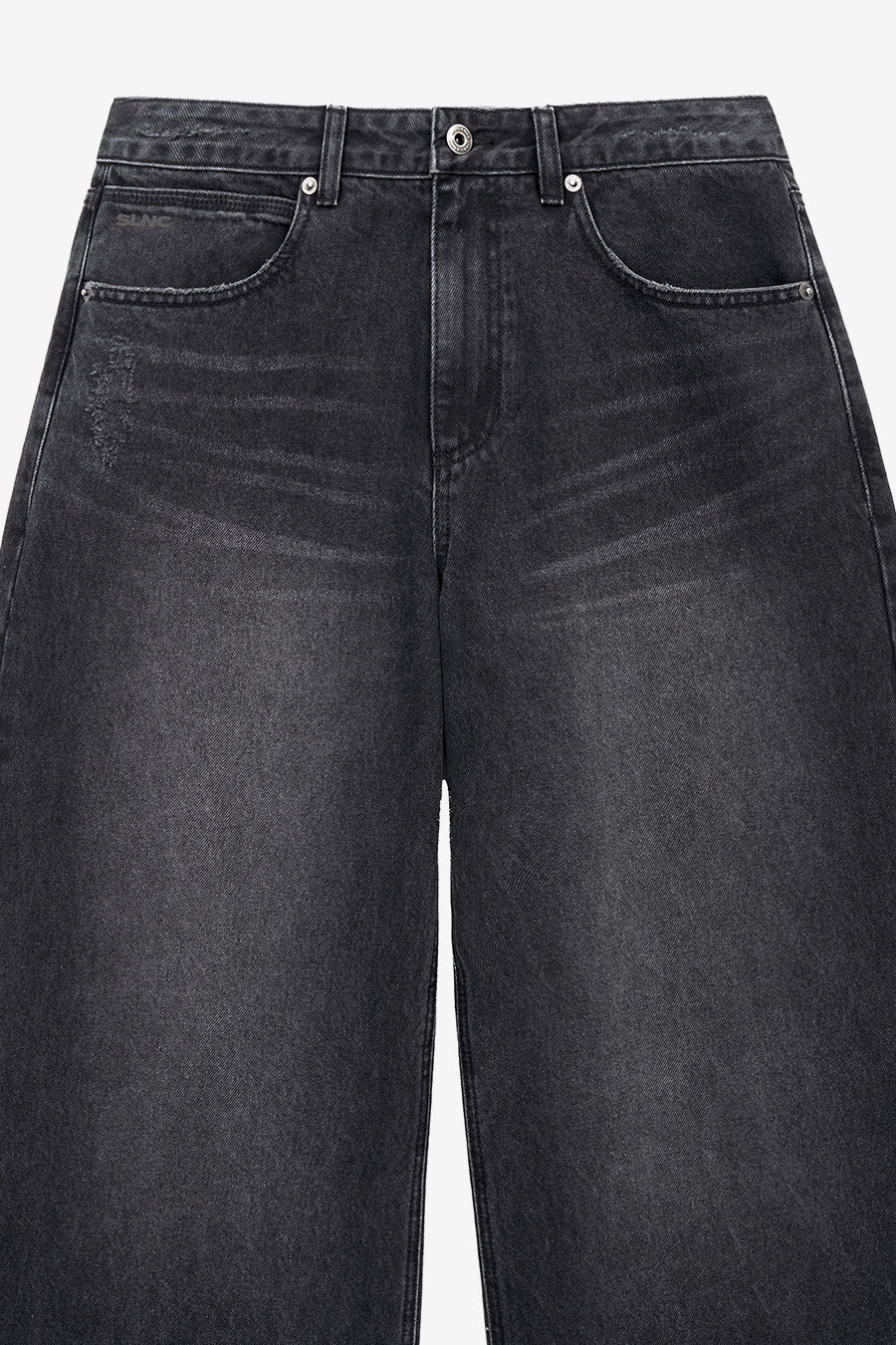 Insilence - Low-Waist Wide Jeans (Washed Black) product image 9 | TRAB K-Fashion Australia