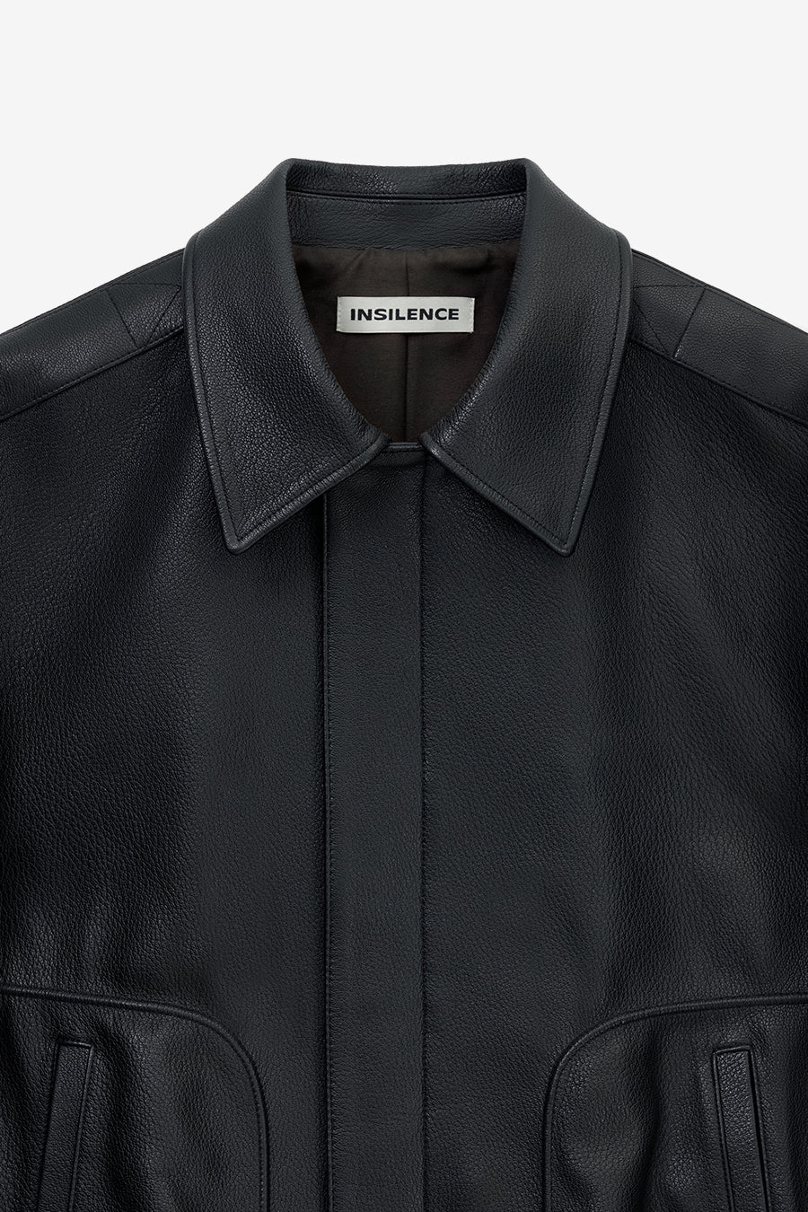 Insilence - Goat Skin Piping Leather Jacket (Black) product image 9 | TRAB K-Fashion Australia