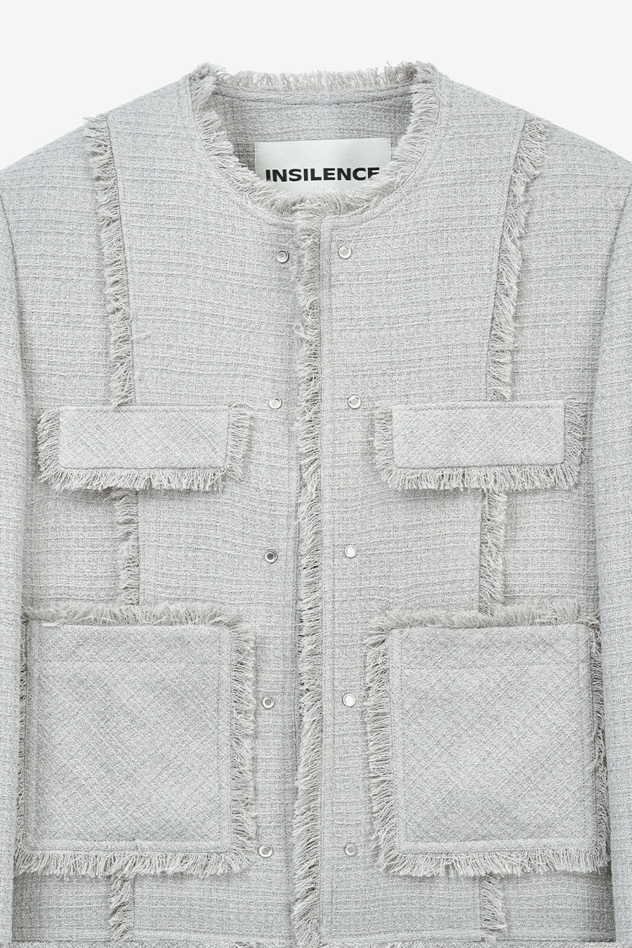 Insilence - Stud Tweed Jacket (Pale Blue) product image 9 | TRAB K-Fashion Australia