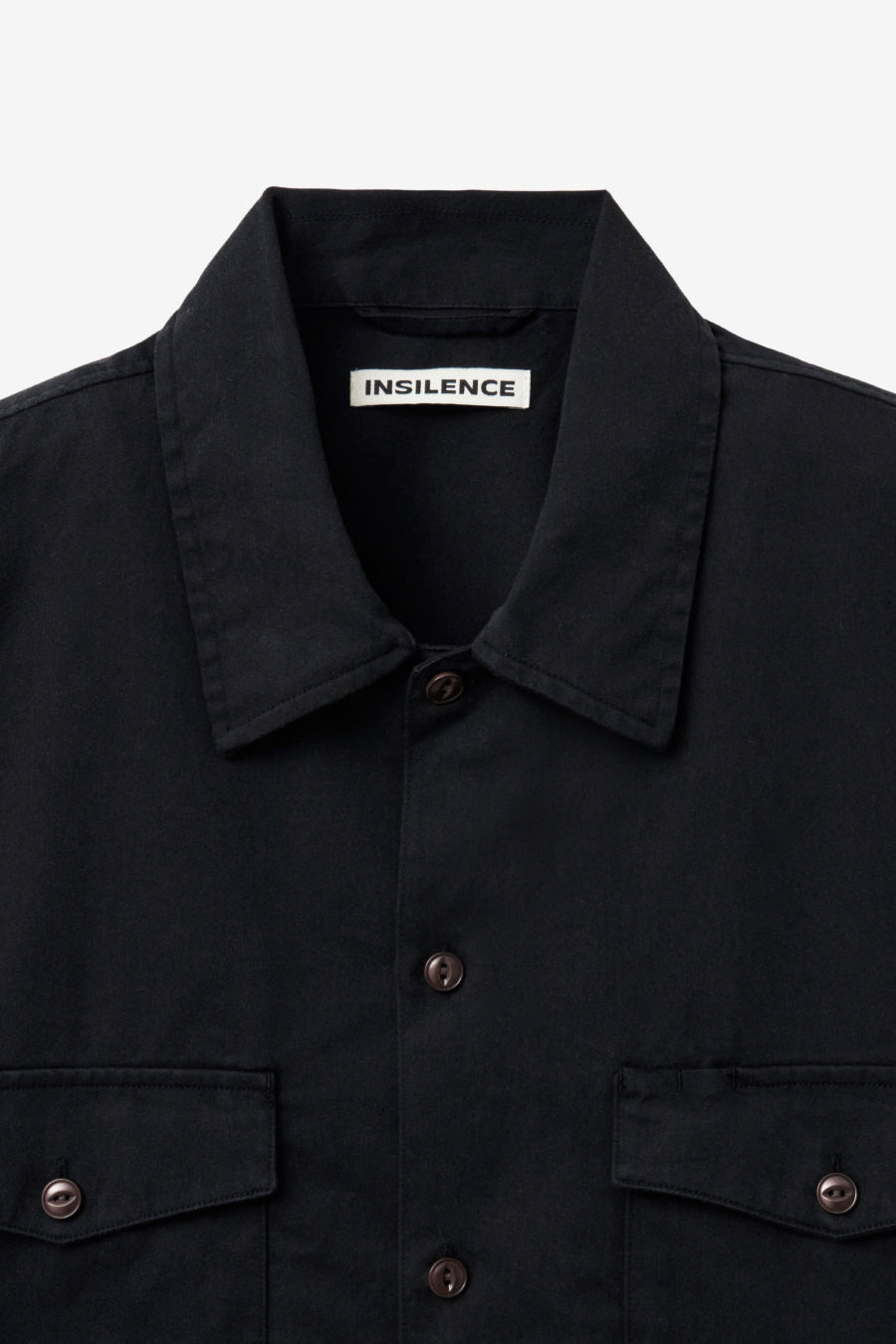 Insilence - Cotton Tencel Fatigue Shirt (Black) product image 9 | TRAB K-Fashion Australia