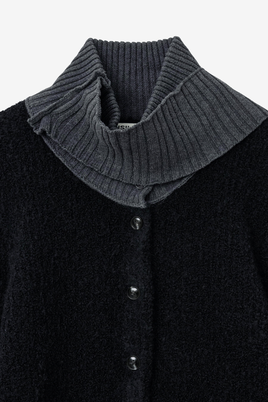 Insilence - Detachable Muffler Cardigan (Black) product image 9 | TRAB K-Fashion Australia