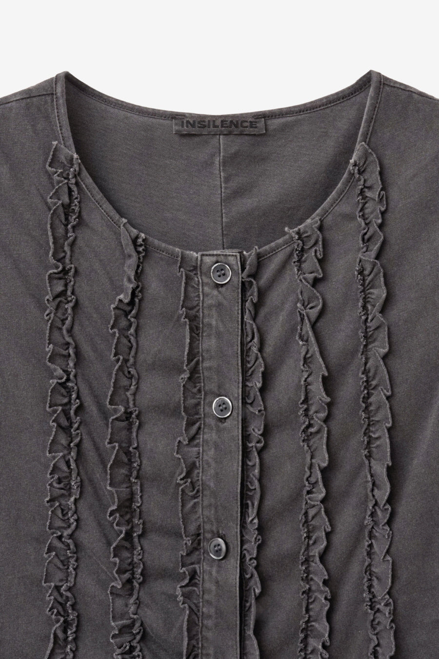 Insilence - Ruffled Decki Sleeveless (Charcoal) product image 9 | TRAB K-Fashion Australia