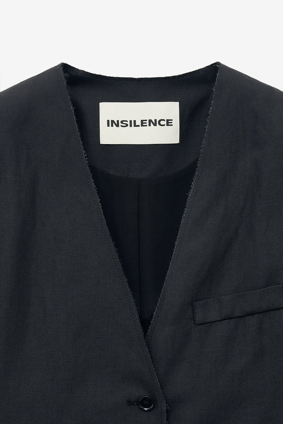 Insilence - Linen Cut off Jacket (Washed Black) product image 9 | TRAB K-Fashion Australia