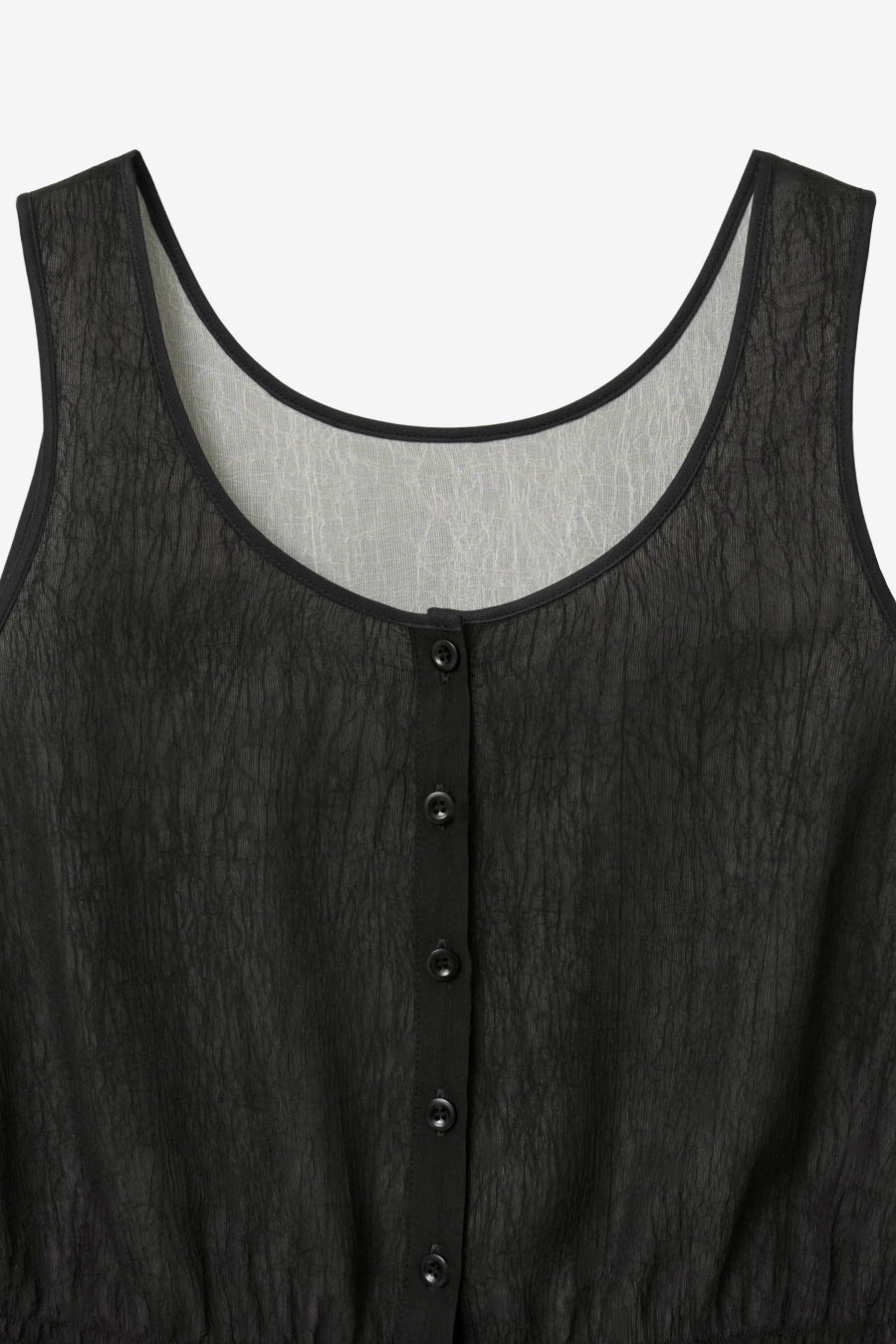 Insilence - Double Layer Sleeveless Top (Black) product image 9 | TRAB K-Fashion Australia
