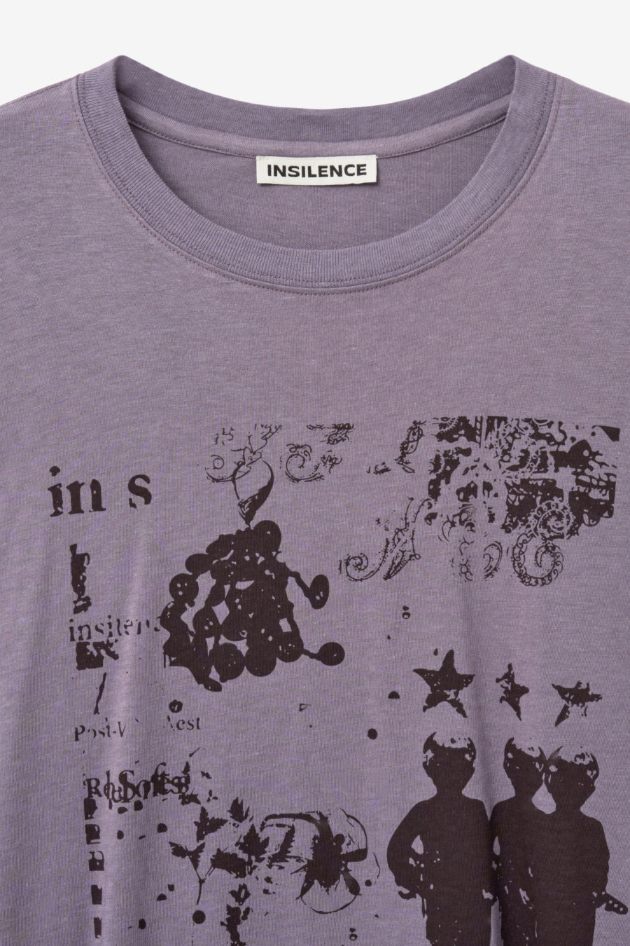 Insilence - Knotted Graphic T-Shirt (Dusty Purple) product image 11 | TRAB K-Fashion Australia