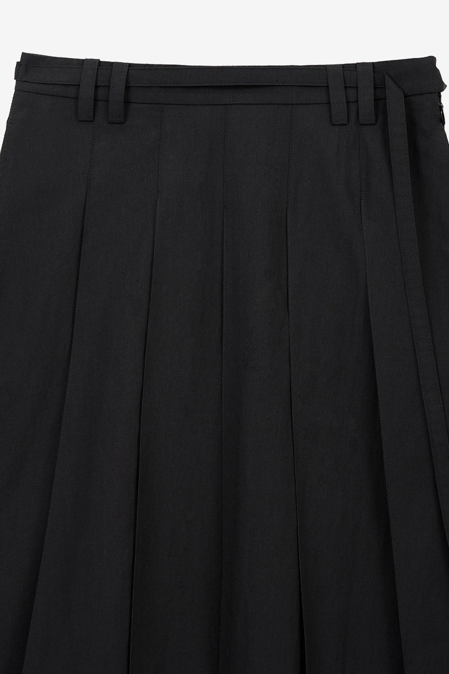 Insilence - Low Cotton Pleated Skirt (Black) product image 9 | TRAB K-Fashion Australia