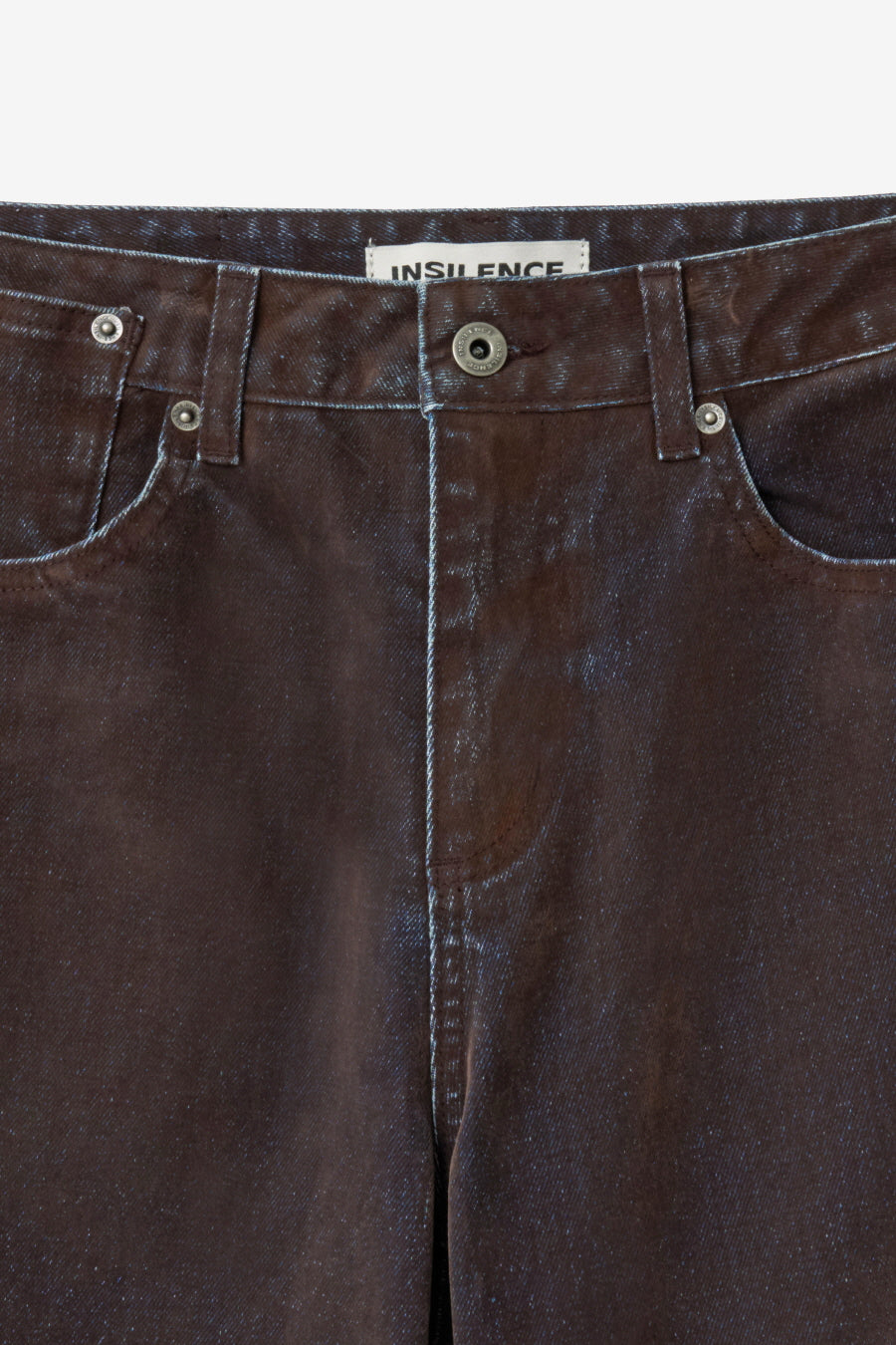 Insilence - Washed Velvet Straight Denim (Brown) product image 9 | TRAB K-Fashion Australia
