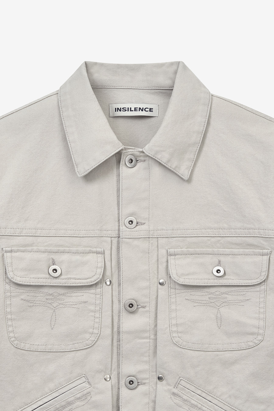 Insilence - Dust Trail Western Denim Jacket (Oatmeal) product image 9 | TRAB K-Fashion Australia