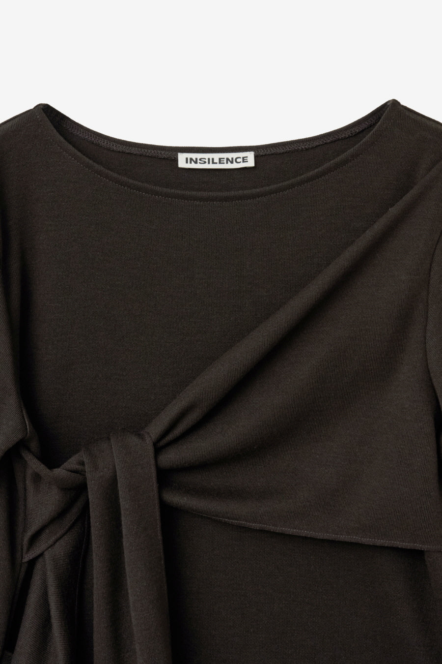 Insilence - Double-Strap Hairy T-Shirt (Brown) product image 9 | TRAB K-Fashion Australia