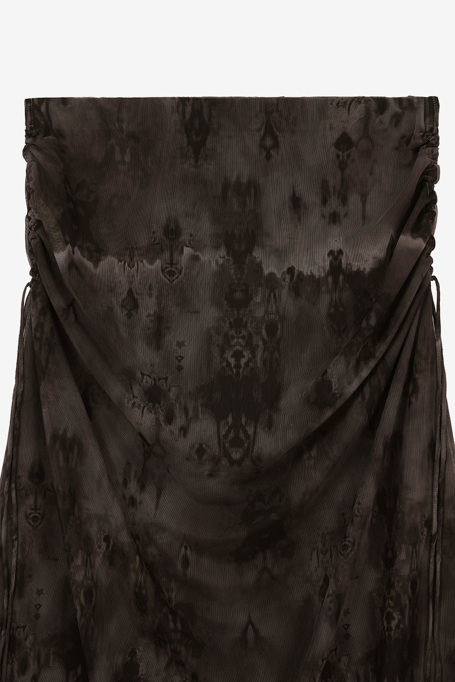 Insilence - Two-way Mesh Graphic Skirt (Brown) product image 9 | TRAB K-Fashion Australia